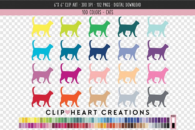 Cats Clip Art - 100 Clip Art Graphics
