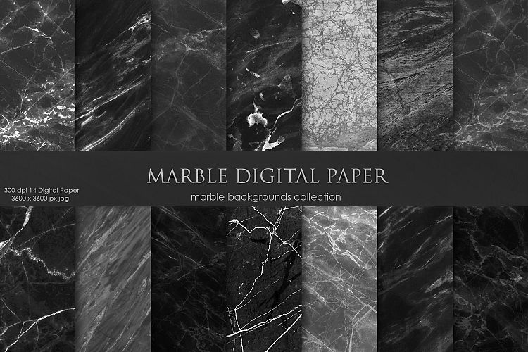 Black Marble Digital Paper