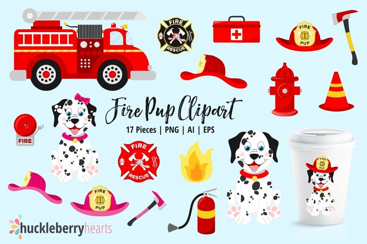 Fire Pup Clipart