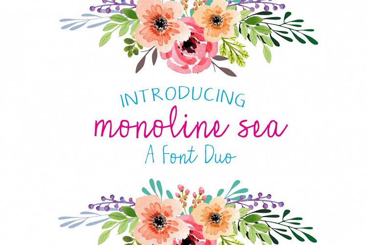 Monoline Sea - A font Duo
