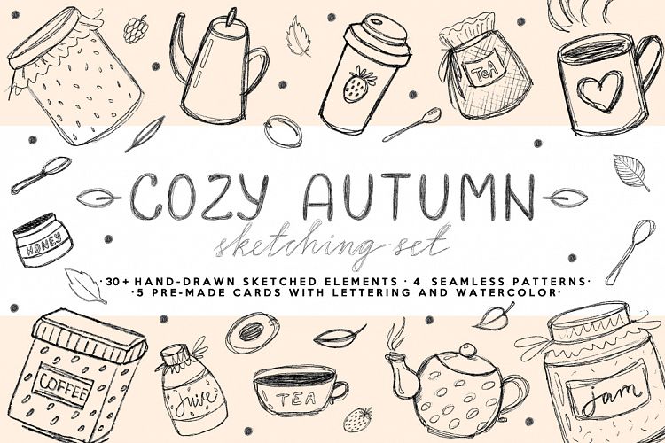 Cozy Autumn - HandSketched Set