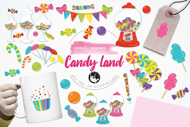 Candy Land graphics and illustrations