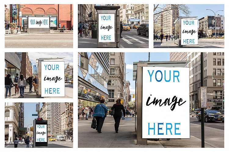Set of 11 advertising billboard