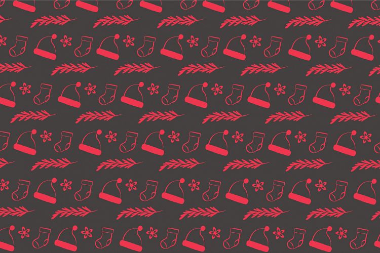 Christmas elements pattern