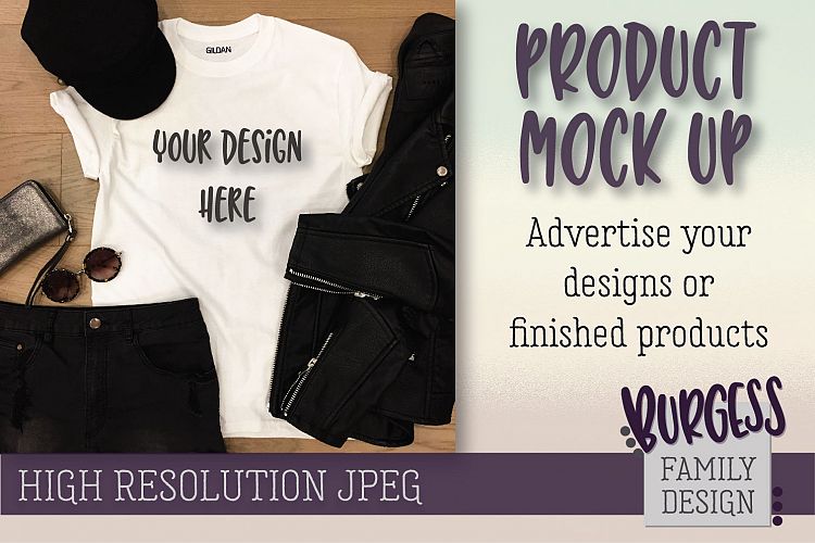 MOCK UP Black leather moto jacket | High Resolution JPEG