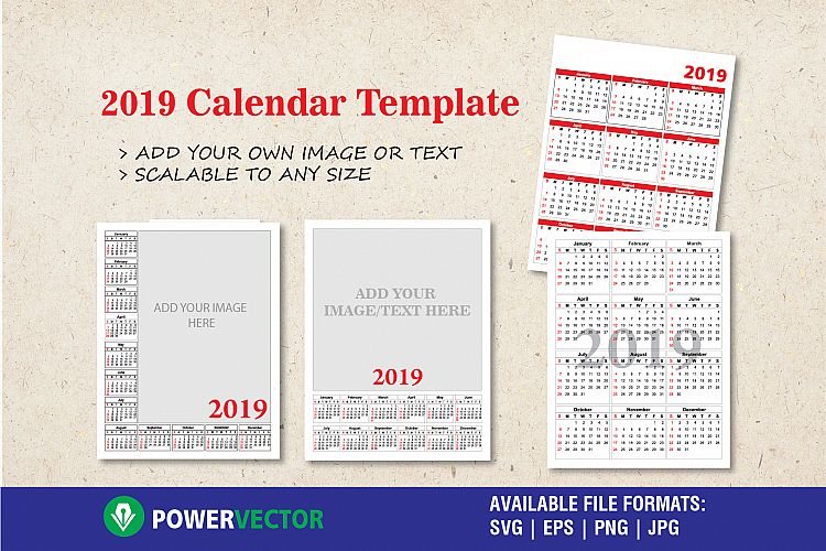 2019 Calendar Templates Collection