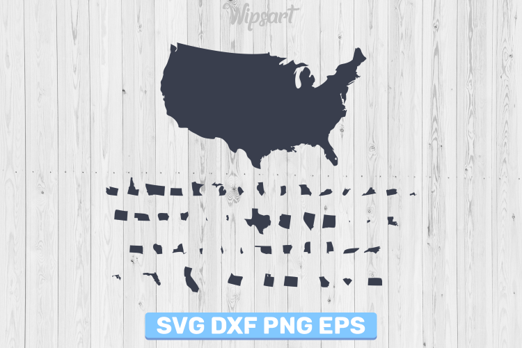 SALE! All usa states svg, usa states cut files, usa map svg.