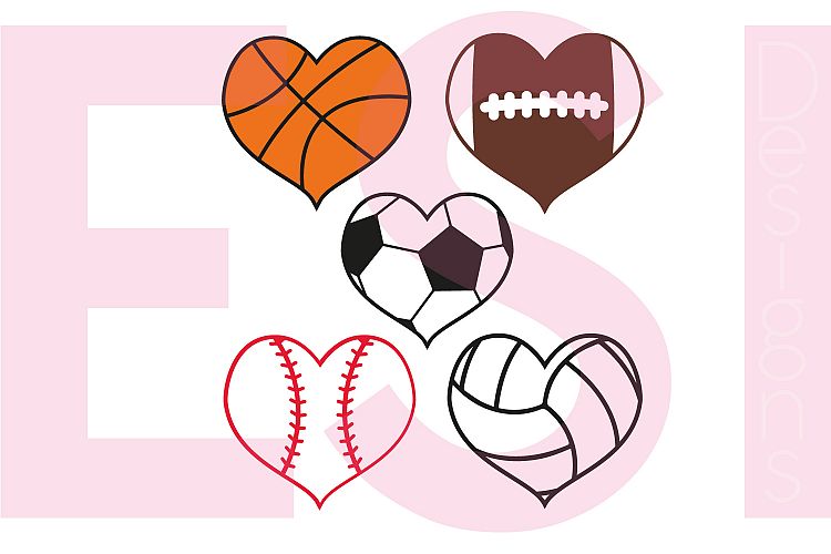 Sports Heart Designs Set