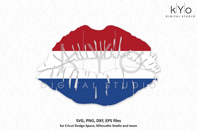 Netherlands Flag Girl Lips SVG PNG DXF EPS files