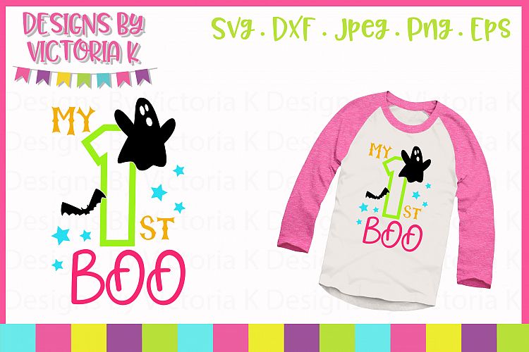 My 1st Boo, Halloween, SVG, DXF, PNG