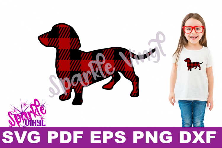 dachshund dog printable with svg files for cricut or silhouette use as clipart decal vinyl stencil vector cut files eps dxf png DIY iron on