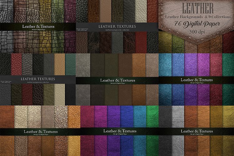 Leather Textures 9 Collections 76 Digital Paper