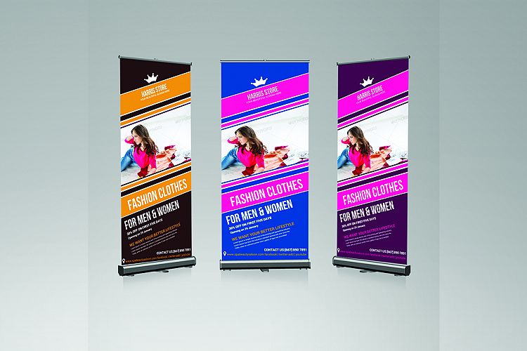 fashion roll-up banner