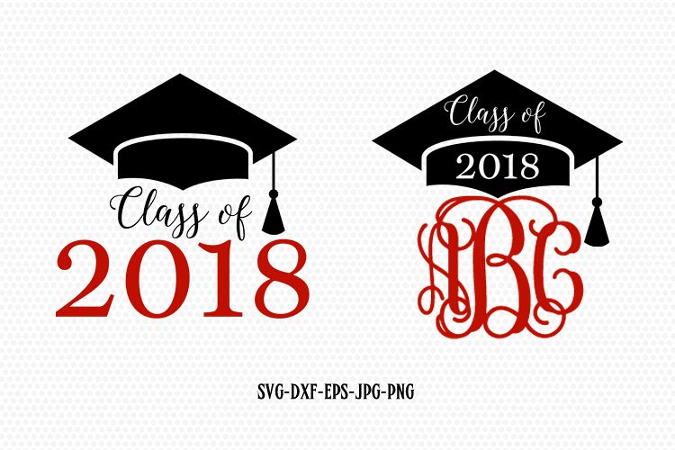 Class of 2018 svg, Graduation svg, Graduation Cap monogram frame svg, Graduation Cut Files ,for CriCut Silhouette Files svg jpg png dxf