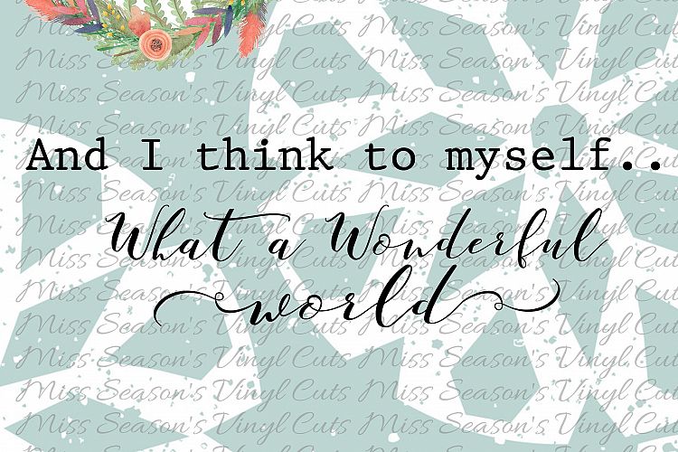 What A Wonderful World Svg