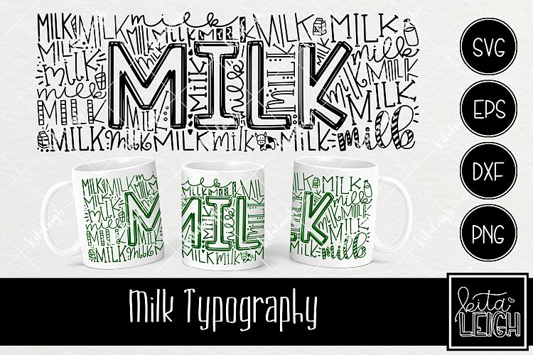 Christmas Milk Typography