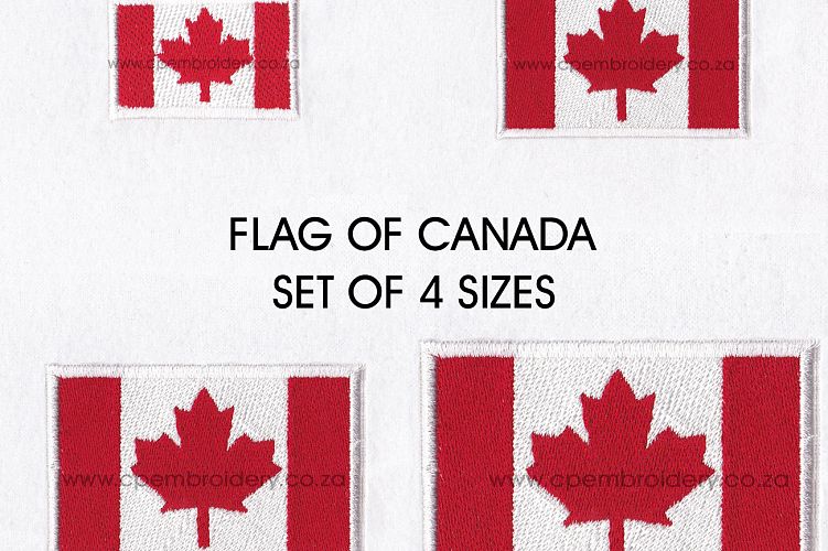 Flag of Canada Machine Embroidery Download Design