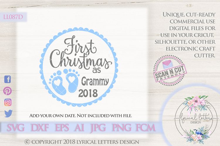 First Christmas as Grandparent Relative SVG Cut File LL087D