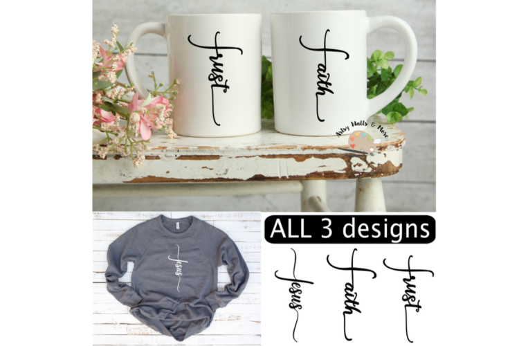 Faith svg CUT file, Faith cross svg file Trust svg Jesus svg