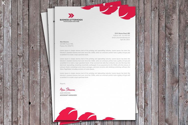 Letter Head Printing Templates