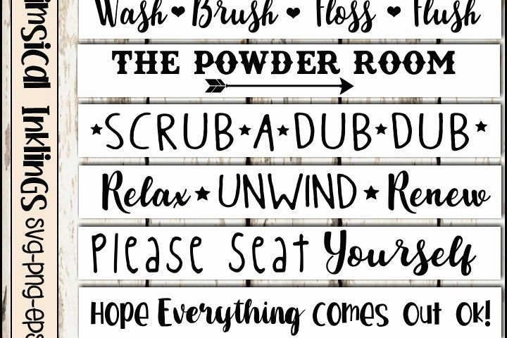 Bathroom Sign SVG Bundle