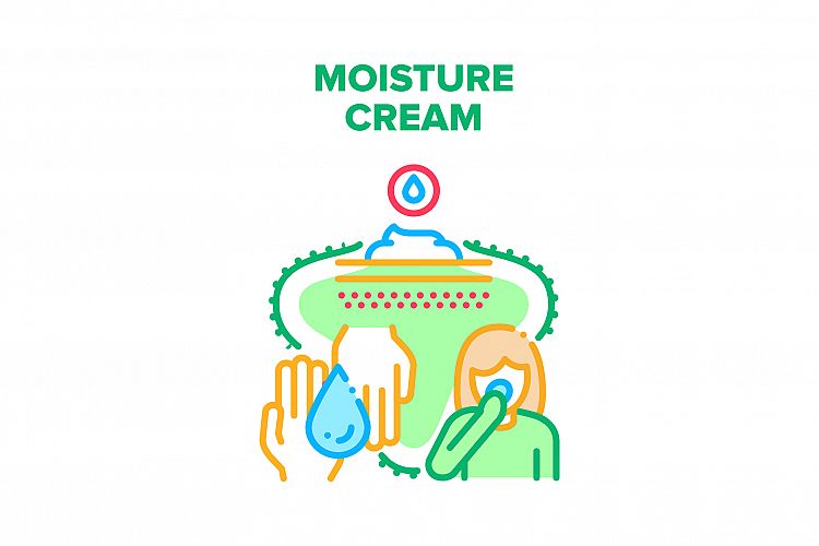 Moisture Cream Vector Concept Color Illustration example image 1