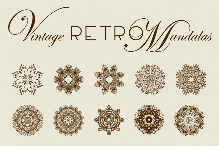 10 Vector Round Ornament Patterns