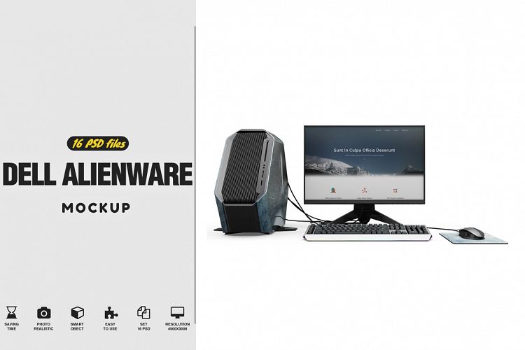 Dell Alienware Set Mockup