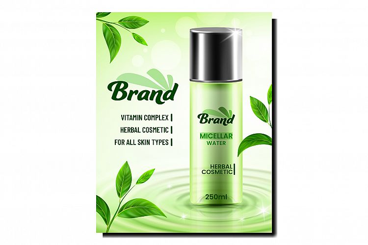 Micellar Water Cosmetic Promotional Banner Vector example image 1