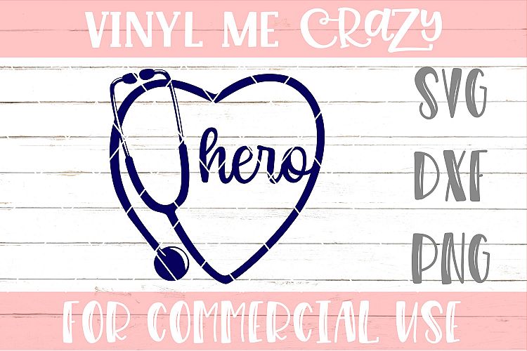 Stethoscope Heart Hero SVG DXF PNG