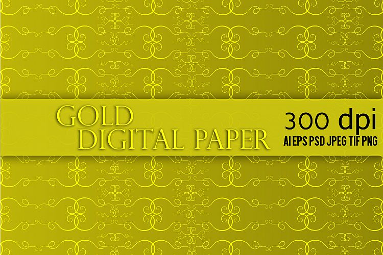 Gold  Digital Paper Pack