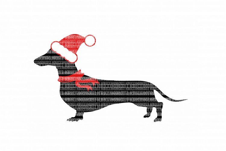 Download Dachshund Christmas SVG Files Cut Files Heat Transfer Vinyl Scrapbooking Stencil EPS DXF ...