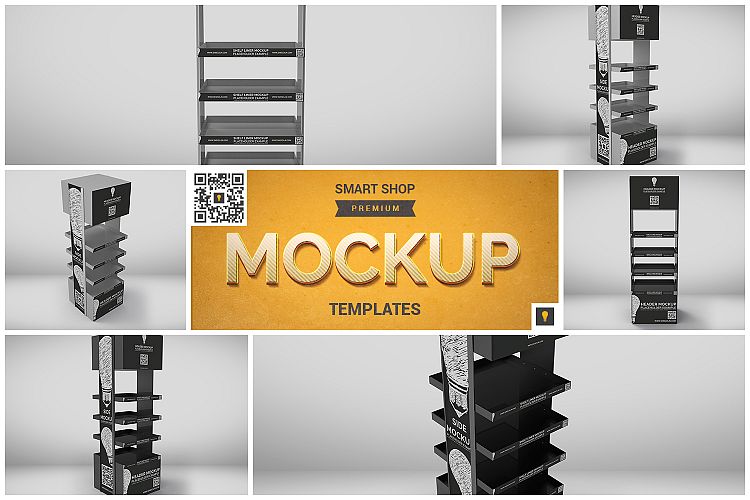 Promotional Store Shelf Stand Mockup