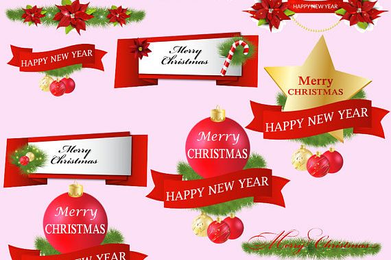 Christmas Banners Clipart example image 1