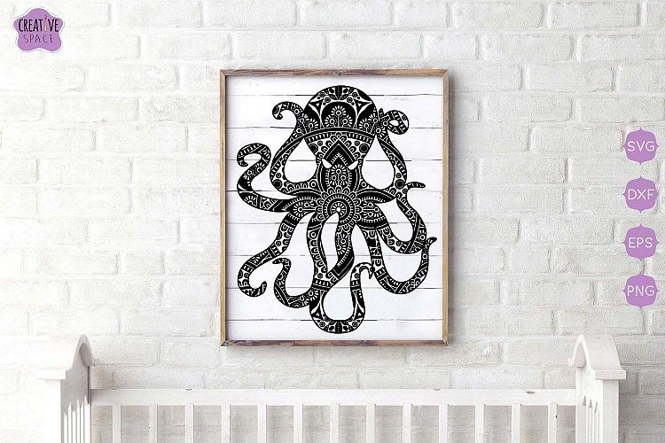 Zentangle Octopus svg