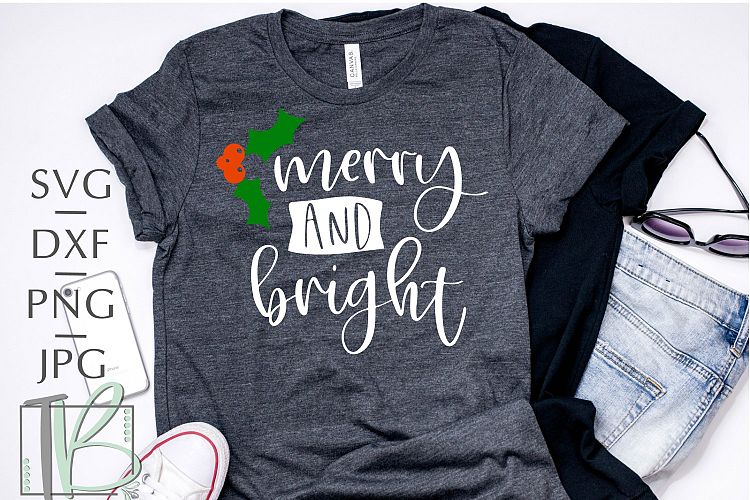 Merry and Bright SVG
