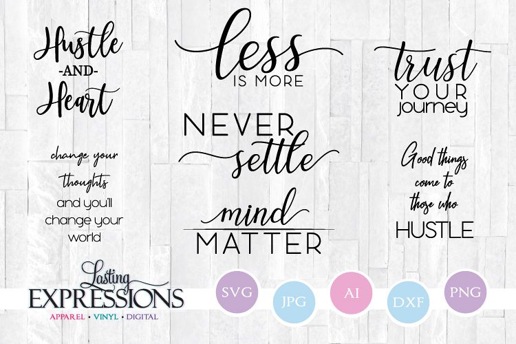 Download Motivational Quote Bundle // SVG Cricut Design Set