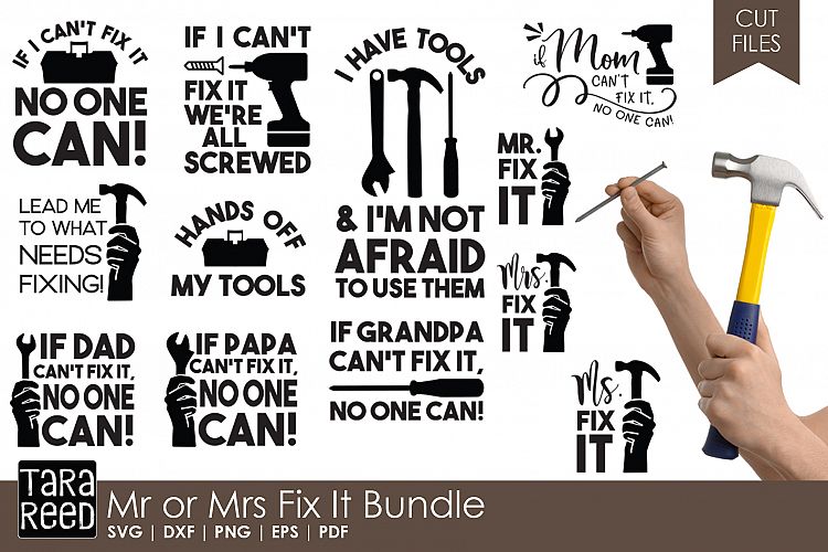 Download Mr or Mrs Fix It - Handyman SVG and Cut Files for Crafters ...