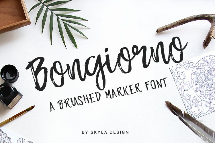 Brush marker font - Bongiorno