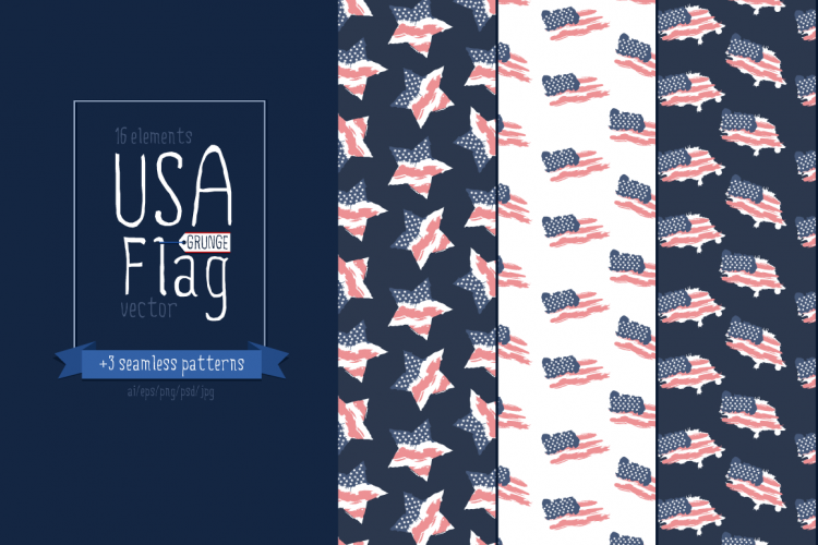 USA grunge flag&Patterns/American flag