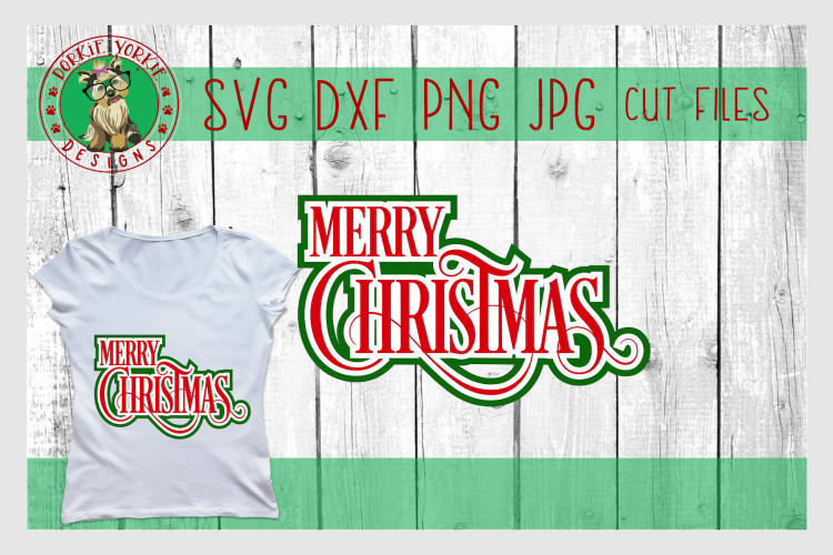 Merry Christmas - Fancy Layer- SVG Cut File