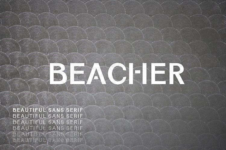 Beacher Sans Serif Typeface