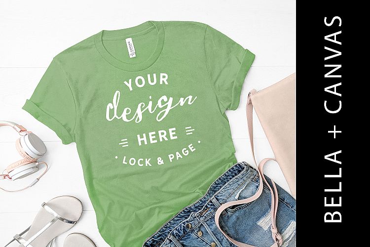 Leaf Bella Canvas 3001 Tee Shirt Mockup