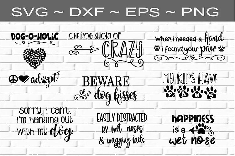 Dog Bundle 10 Designs SVG Instant Download