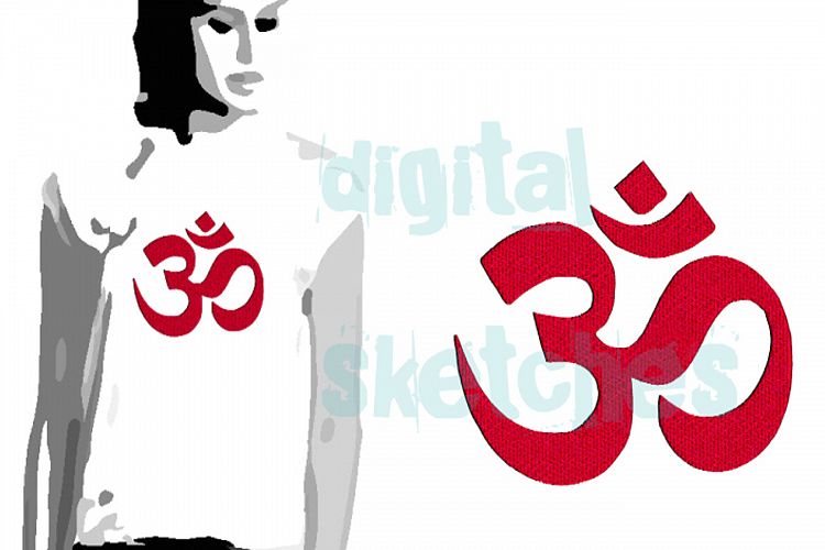 Om Meditation Machine Embroidery Design 3 Sizes