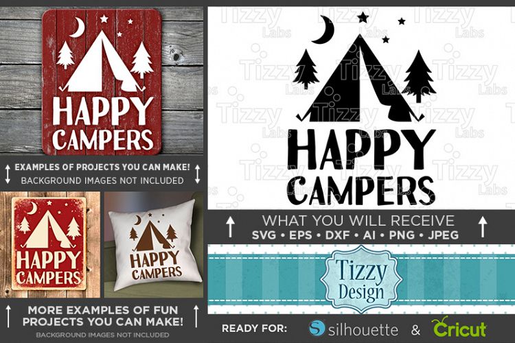 Happy Camper SVG - Camper Sign - Camper Decor - 756