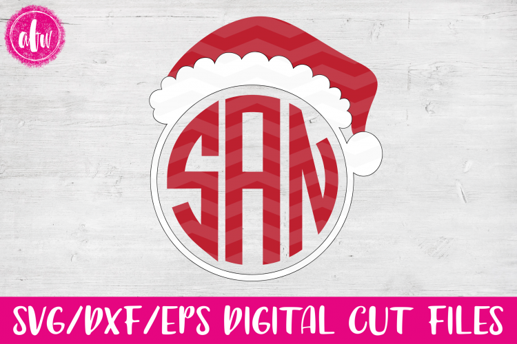 Download Santa Monogram Hat - SVG, DXF, EPS Cut File (32300) | SVGs ...