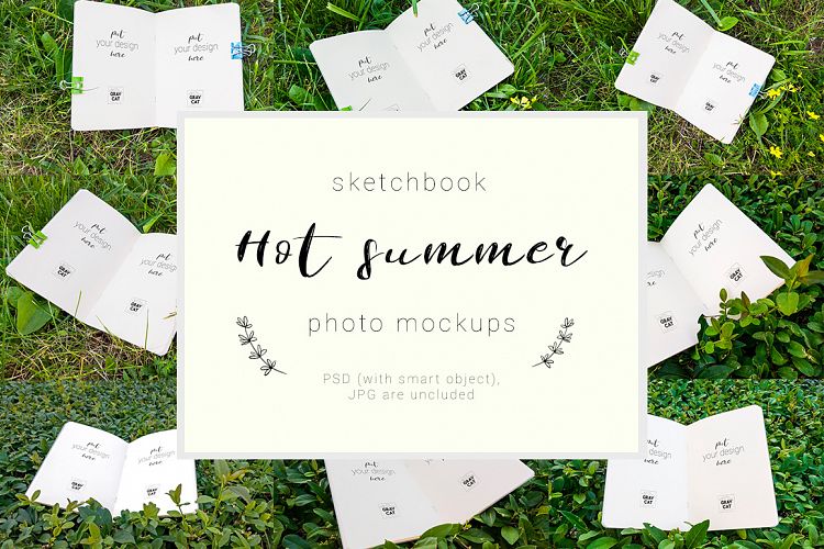 Hot Summer - sketchbook mockup set