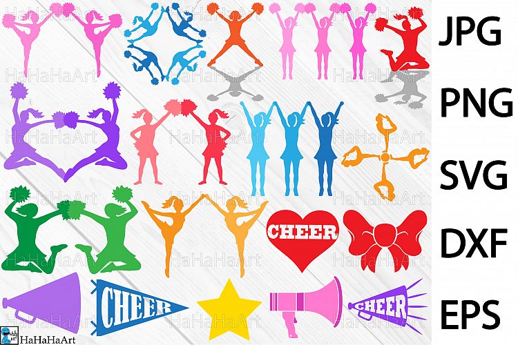 Cheer Monogram Designs - Clip art / Cutting Files - 82c
