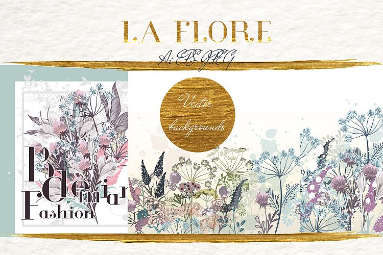 Illustration vecotr backgrounds La flore